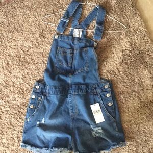 NWT Denim Short Overalls